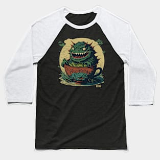 Japanese monster with bowl of tea Baseball T-Shirt